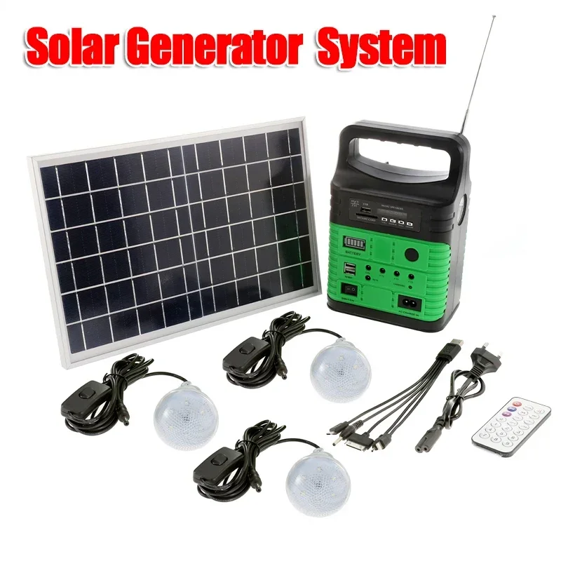 Outdoor Lighting Solar Panel - Portable Camping Solar Power Generator System