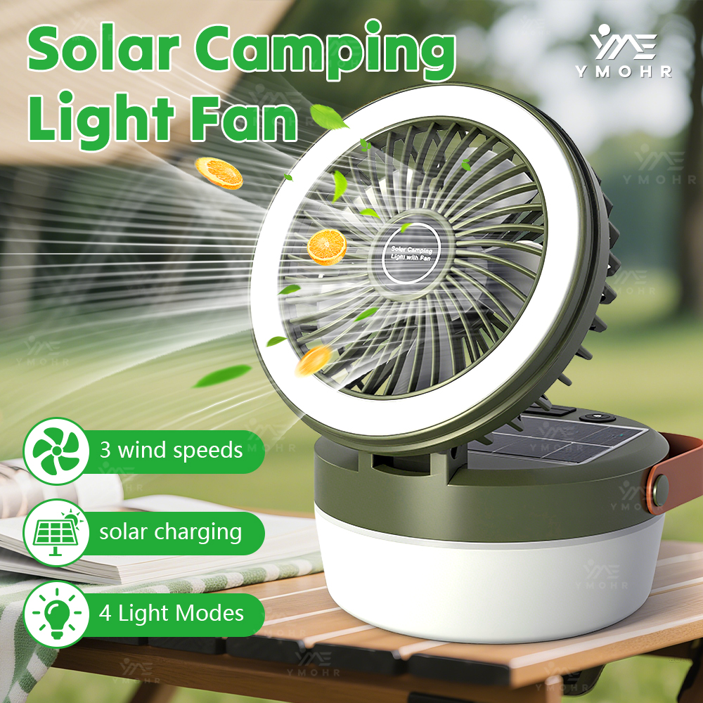 Outdoor Lighting Under Roof - Solar Camping Light Fan Solar Outdoor