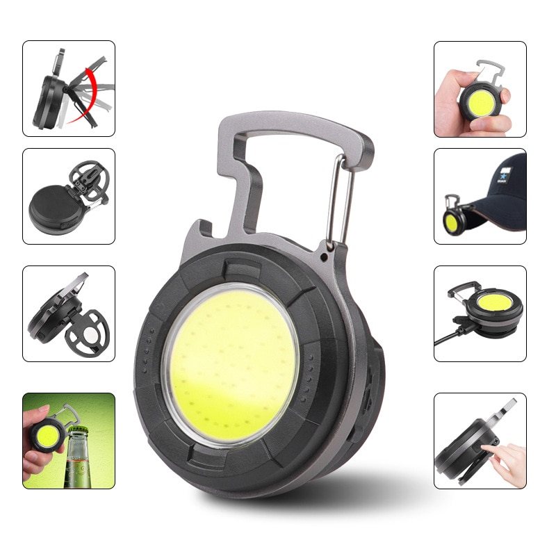 Zumtobel Outdoor Lighting - Portable COB Keychain Flashlight LED Mini