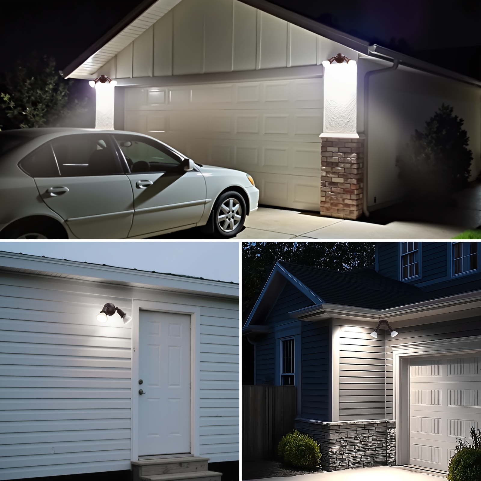 Outdoor Lighting Yard - Set of Four Outdoor Floodlight Fixtures