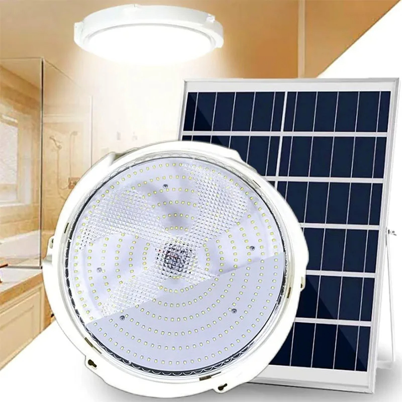 Outdoor Lighting Under Roof - Solar LED Ceiling Light Waterproof Remote