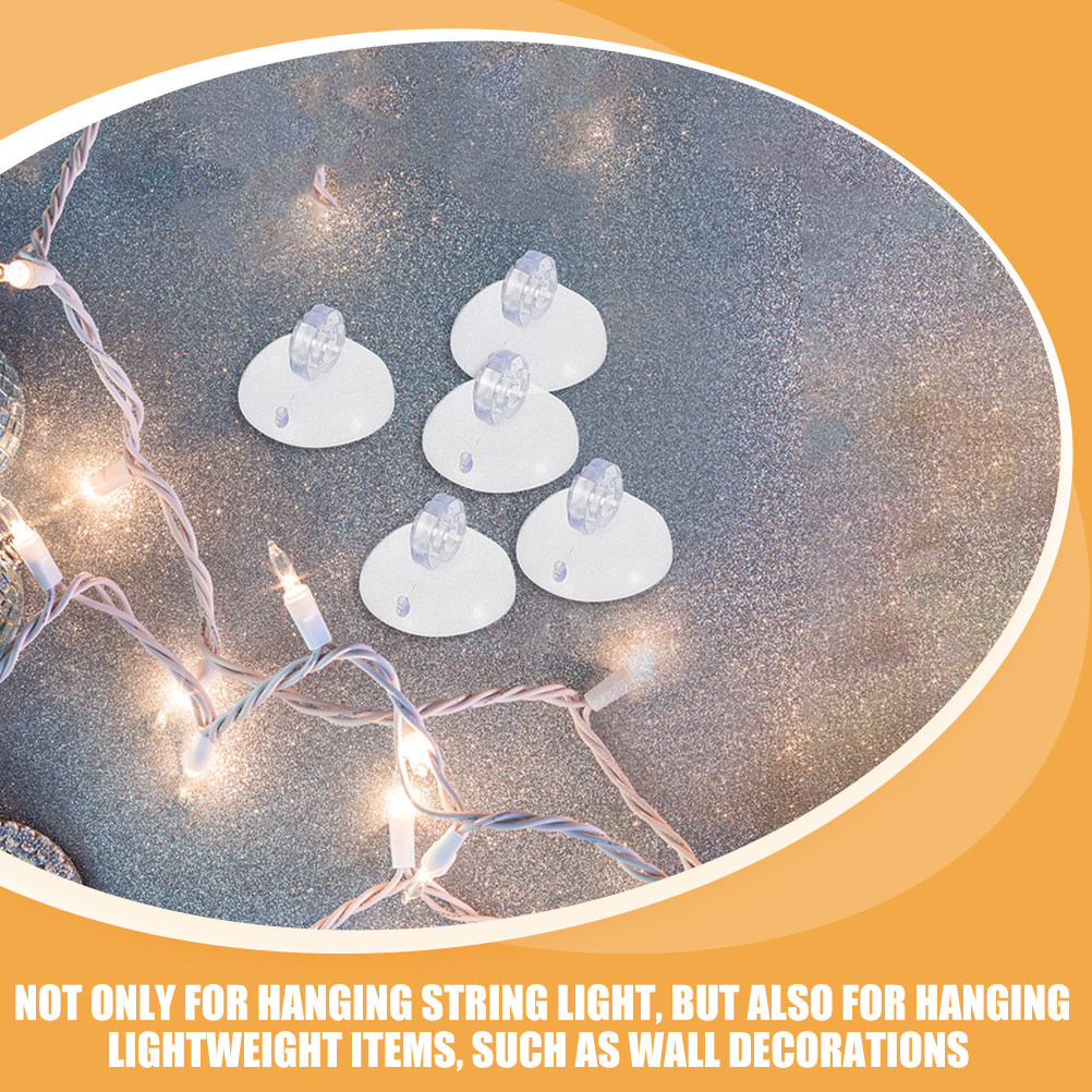 Outdoor Lighting For Christmas - 400Pcs Outdoor String Light Hooks Suction