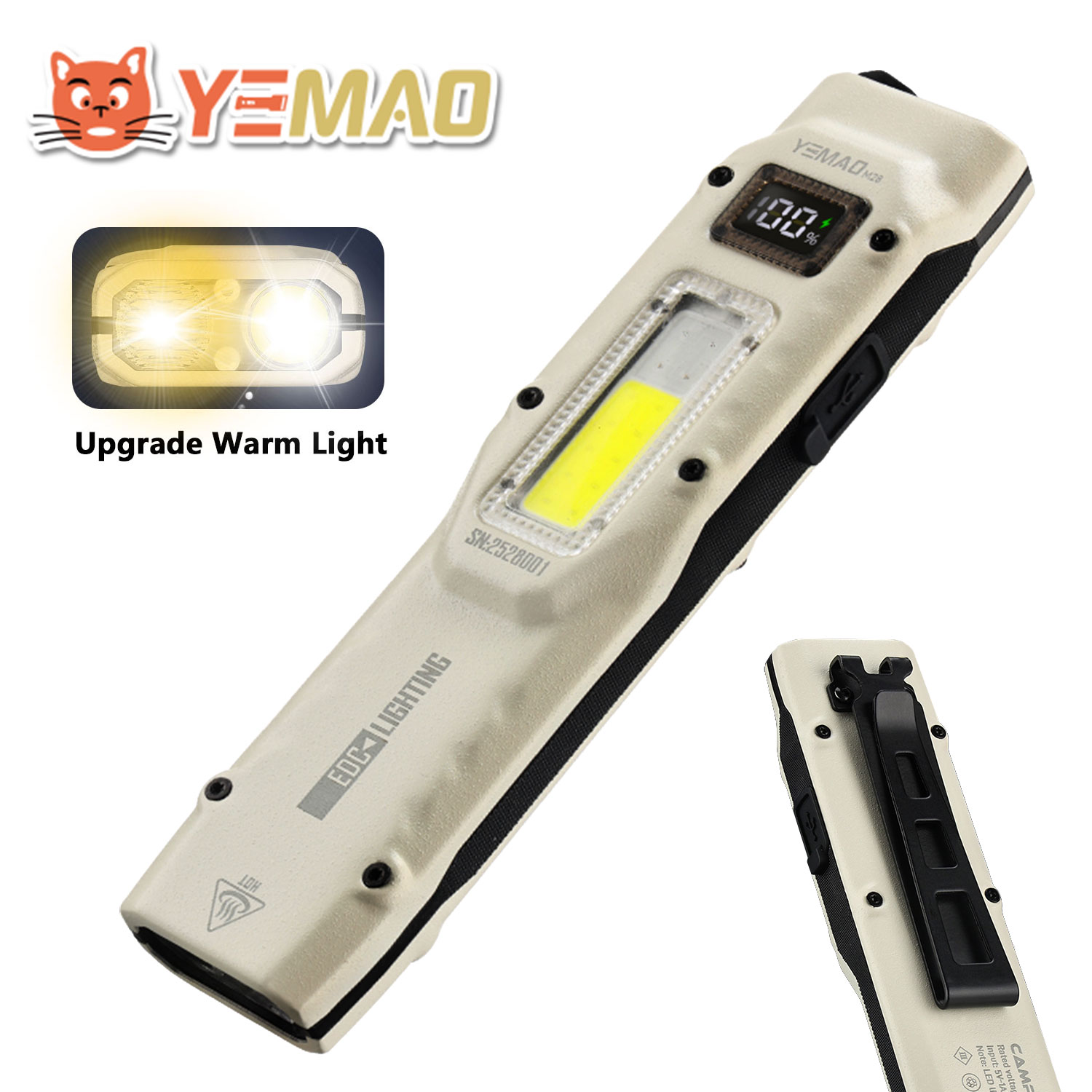Outdoor Lighting Bollards - YEMAO M28 Super Bright EDC Flashight