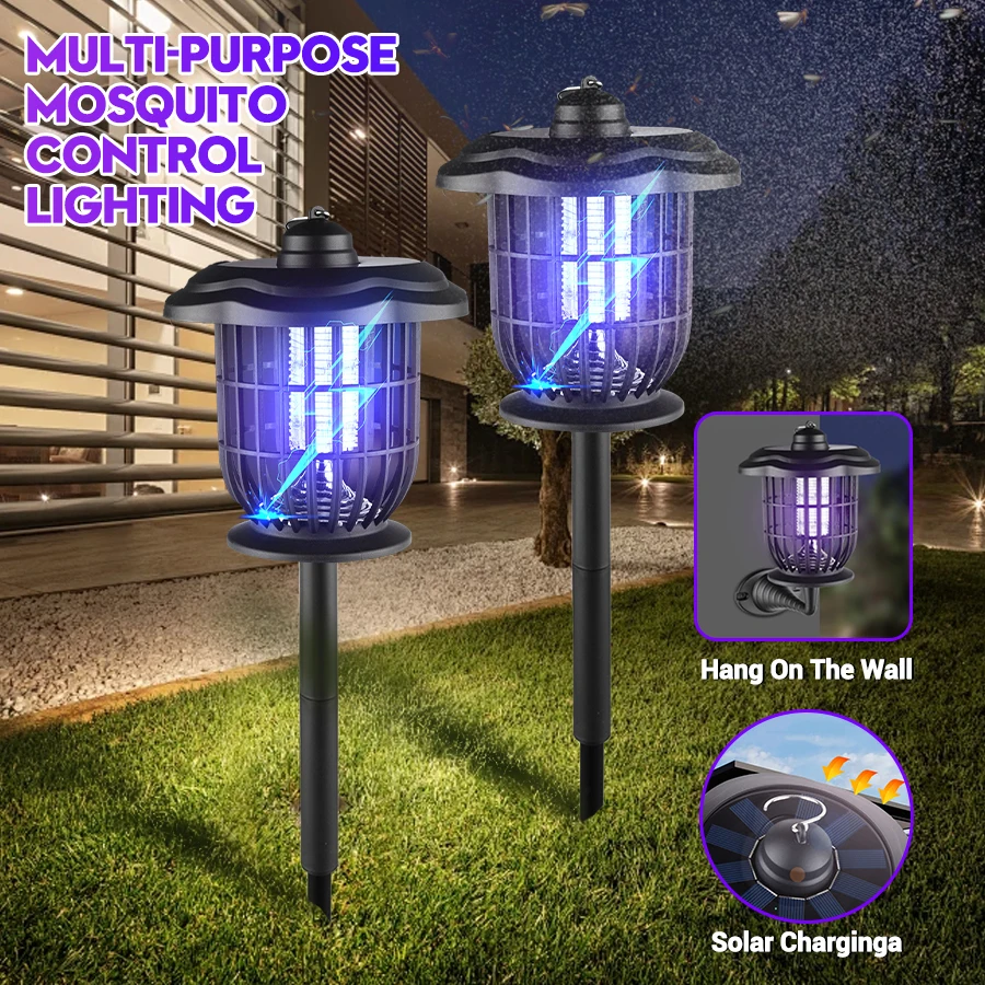 Outdoor Lighting Solar Panel - 2-in-1 1200mAh LED Solar Light Bug