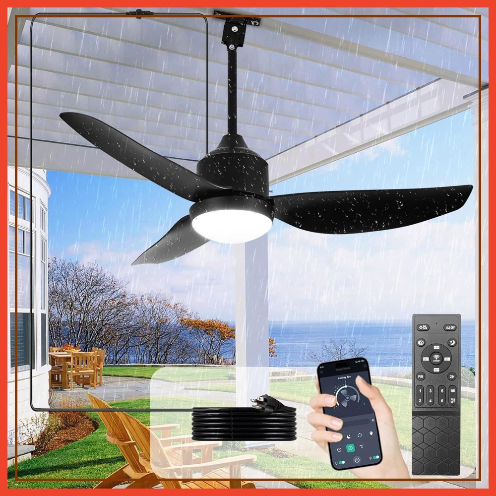 Outdoor Lighting Under Roof - 42 Inch Outdoor Ceiling Fan with