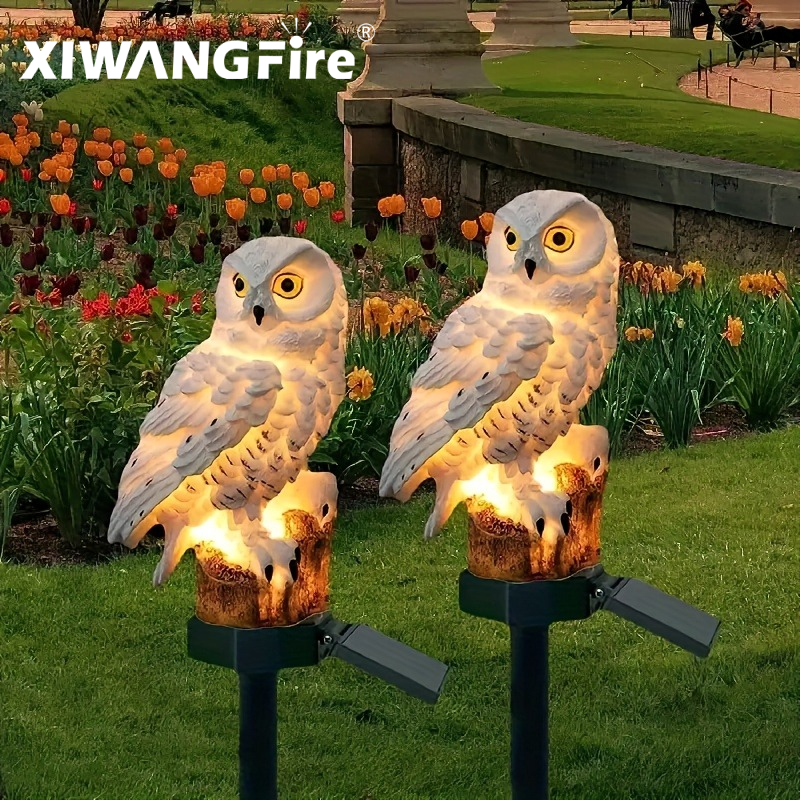 Outdoor Lighting Yard - Solar Owl Statue Garden Light LED