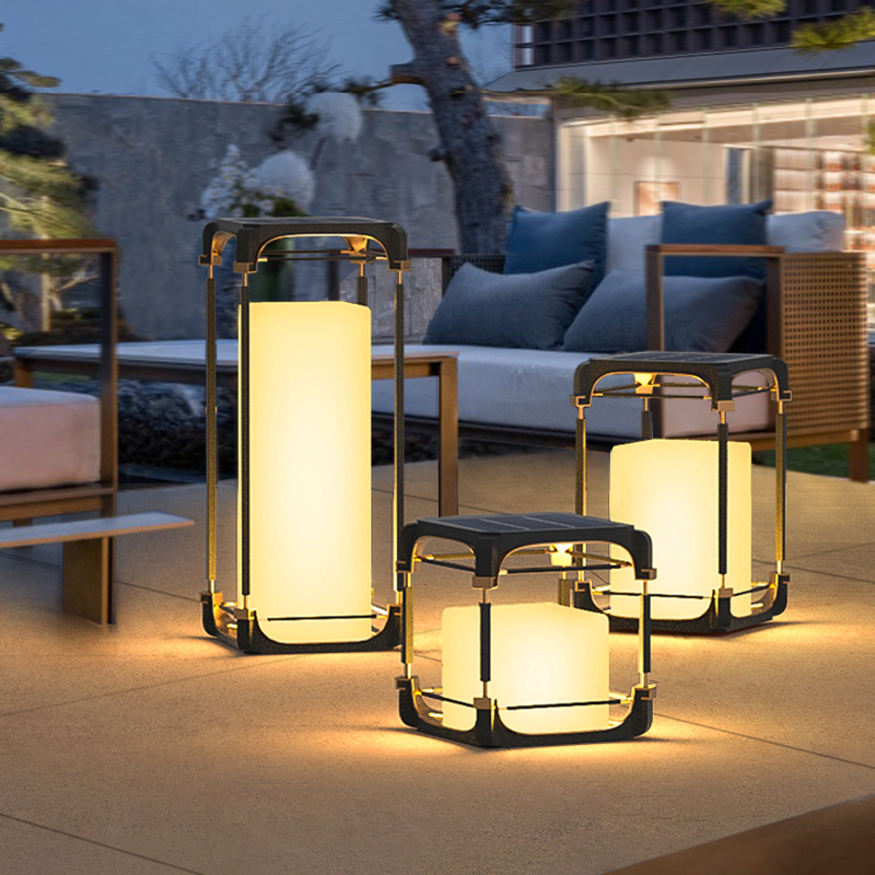 Outdoor Lighting Garden - Luminous floor lamp courtyard solar LED