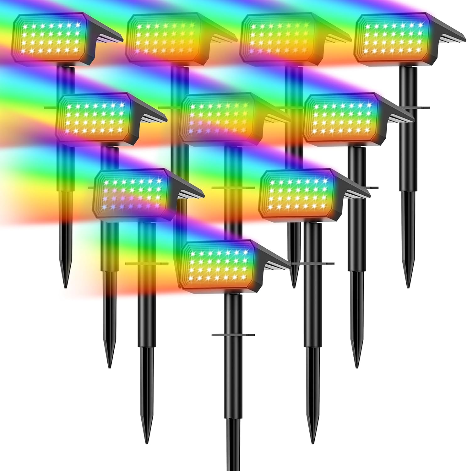 Outdoor Lighting Yard - 10-Pack Solar Spot Lights, 28 LED