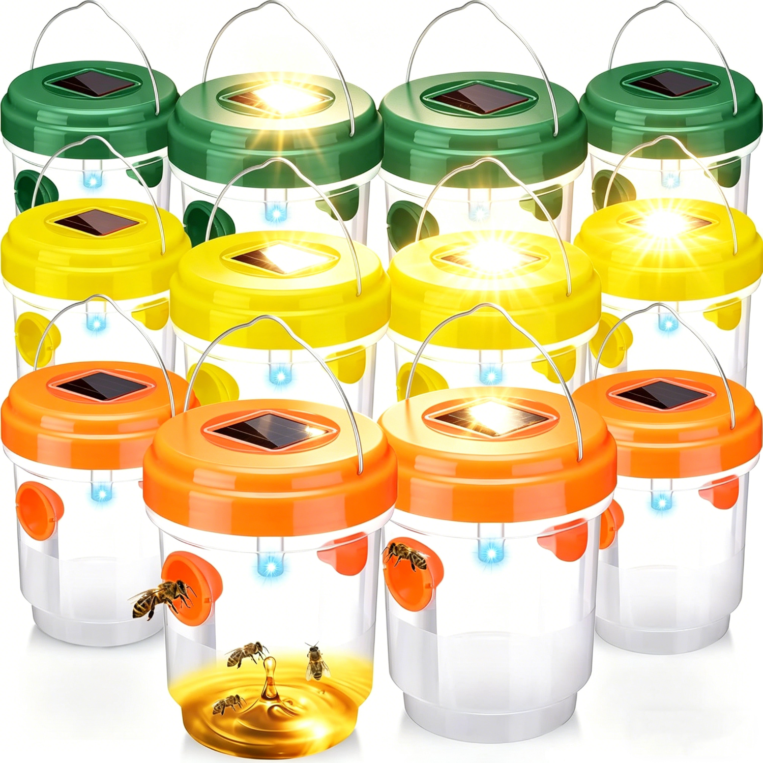 Outdoor Lighting Solar Panel - 1-6PCS Solar Wasp Trap Waterproof Fly