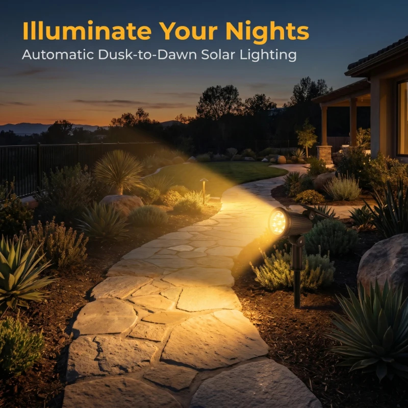 2PCS Solar Powered LED Spotlig - Outdoor Lighting Solar Panel のレビューと価格