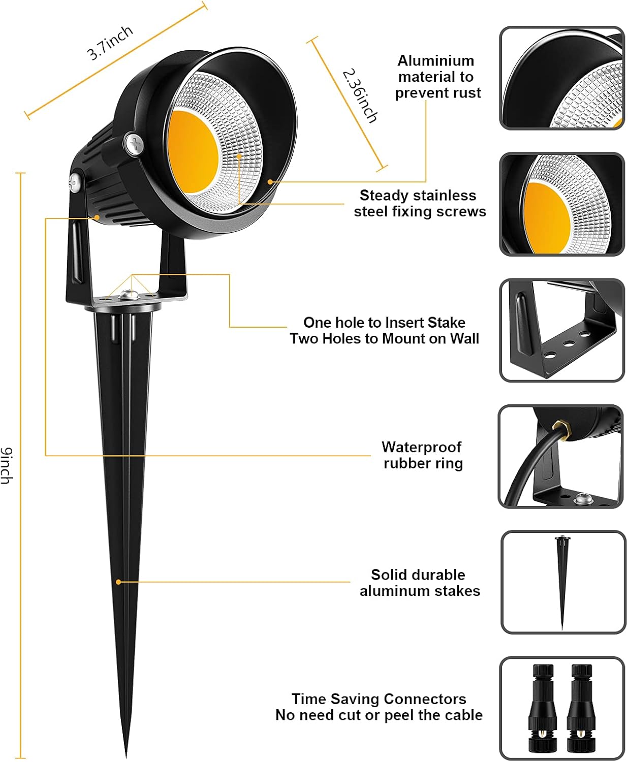 10W LED Landscape Lights with  - Outdoor Lighting Yard のレビューと価格
