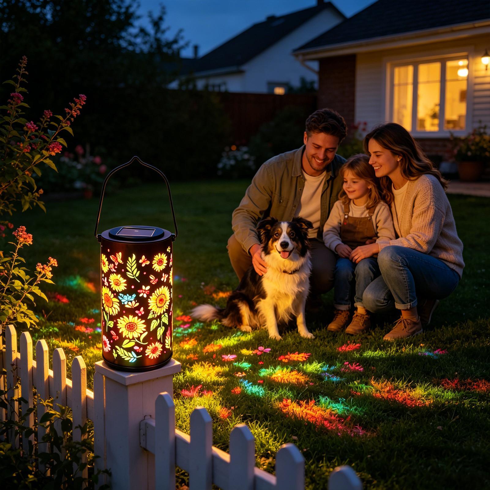 Sunflower Solar Lantern Weathe - Outdoor Lighting Yard のレビューと価格