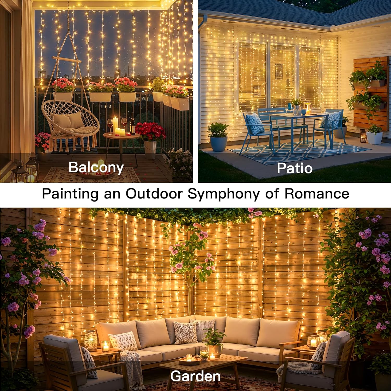 Curtain Lights For Bedroom 200 - Outdoor Lighting For Christmas のレビューと価格