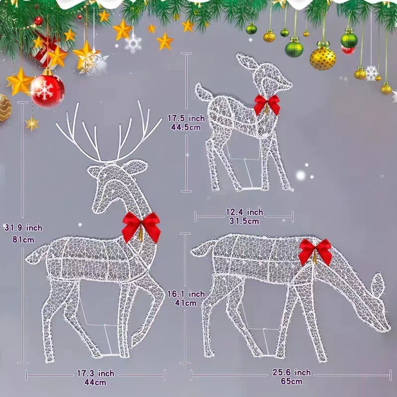 2D Lighted Reindeer Christmas  - Outdoor Lighting For Christmas のレビューと価格