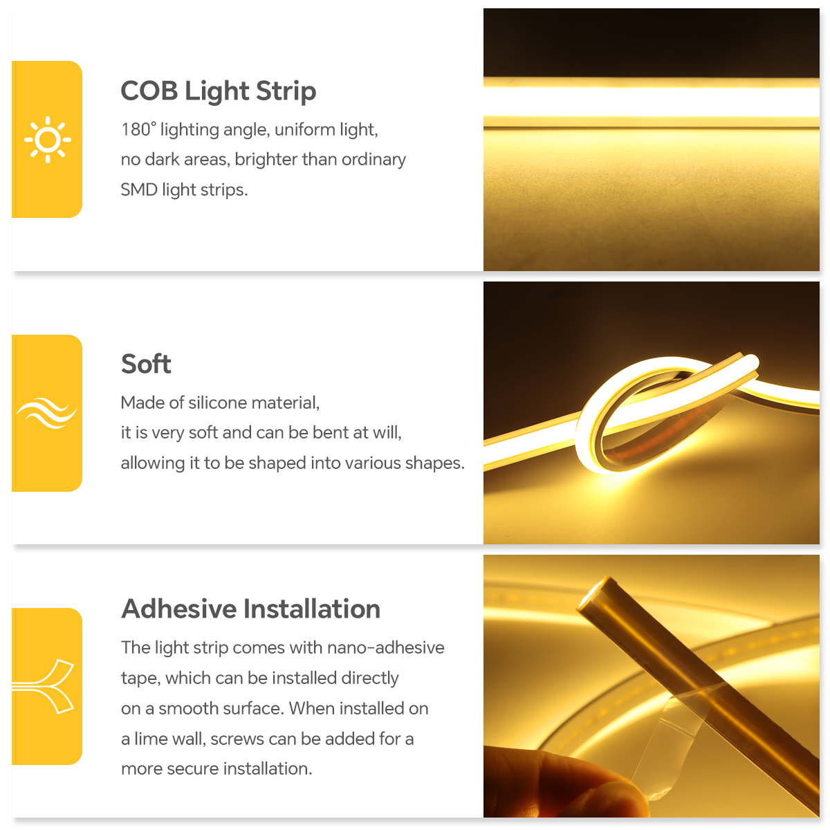 220V COB Led Strip High Densit - Outdoor Lighting Restaurant のレビューと価格