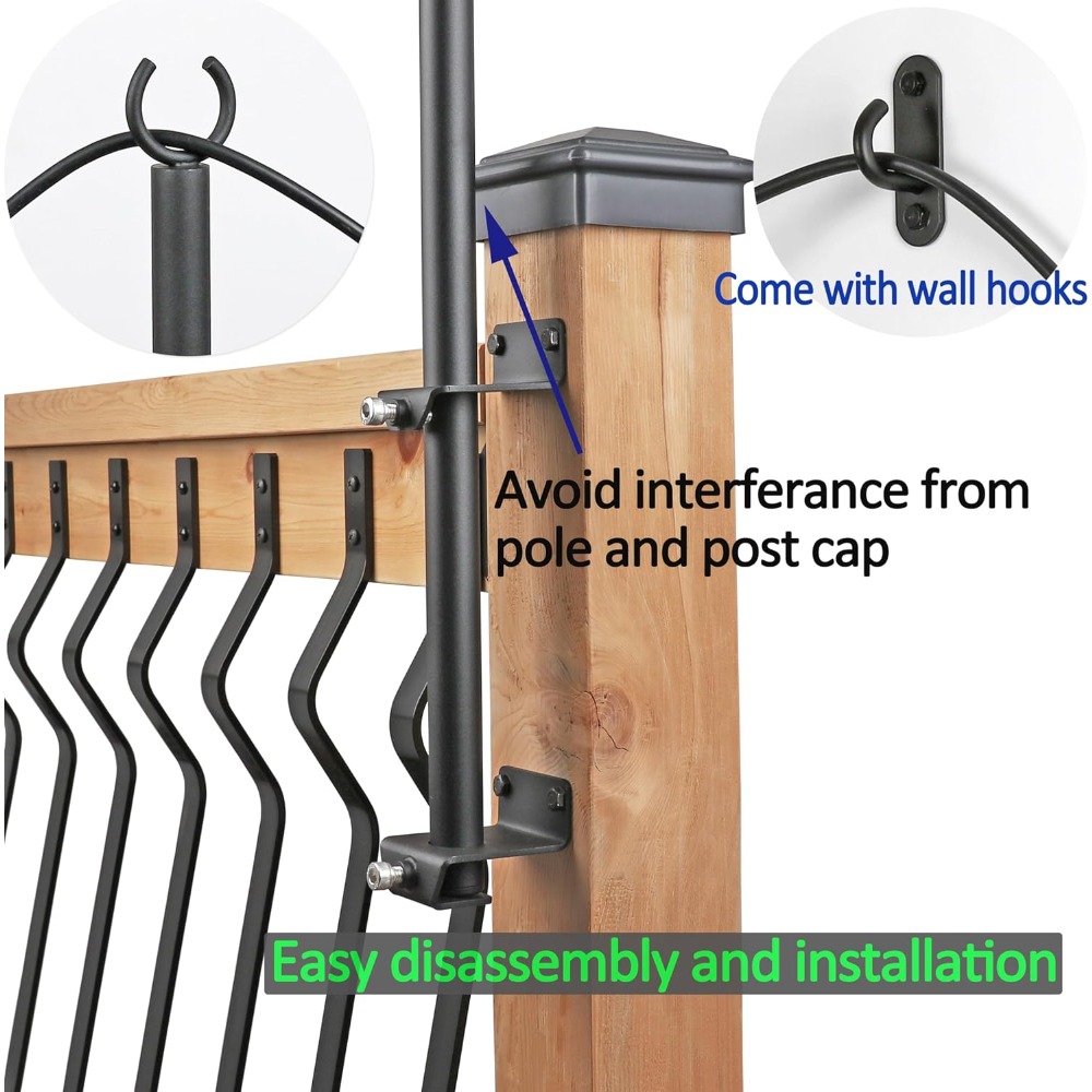 2 pack string light poles - st - Outdoor Lighting Garden のレビューと価格
