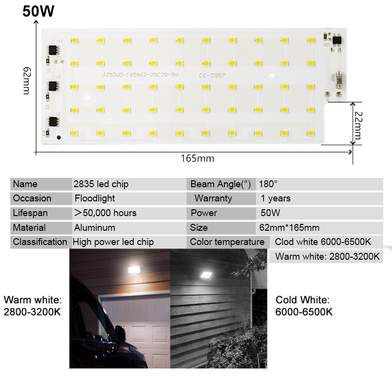 2pcs/lot 50W LED Lamp beads SM - Zumtobel Outdoor Lighting のレビューと価格
