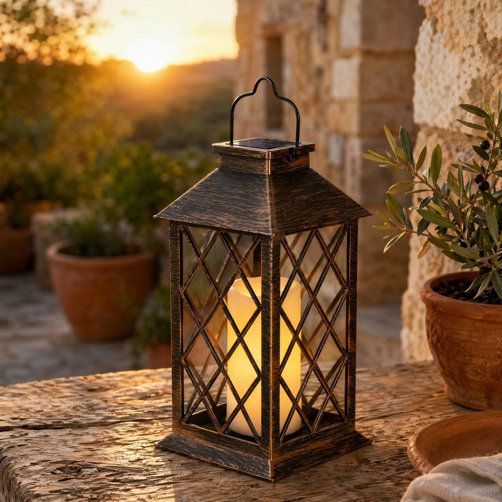 Retro Solar Lantern, Outdoor S - Outdoor Lighting Yard のレビューと価格