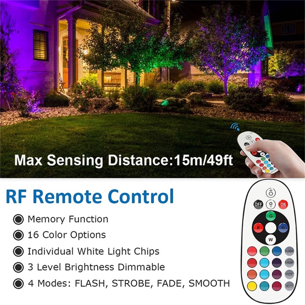 RGBW Landscape Lighting 10W wi - Outdoor Lighting Garden のレビューと価格