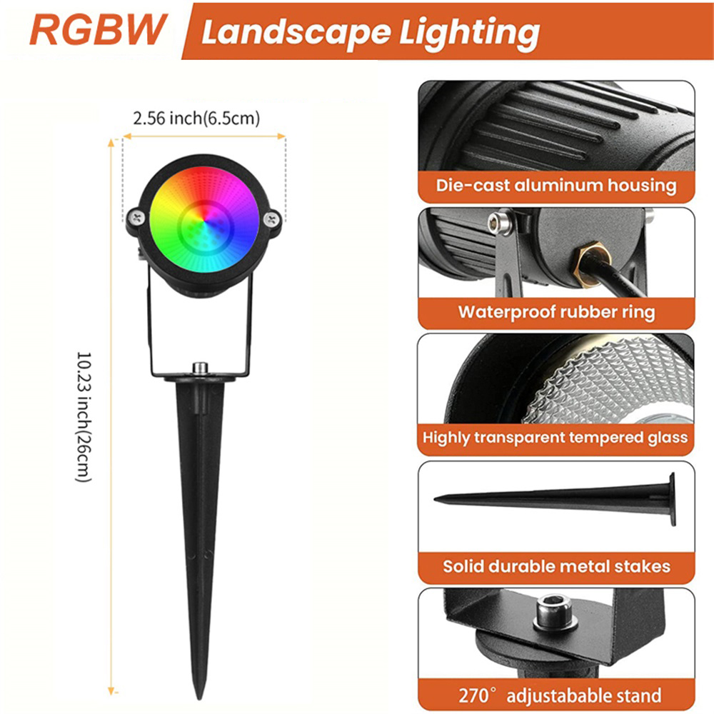 RGBW Landscape Lighting 10W wi - Outdoor Lighting Garden のレビューと価格