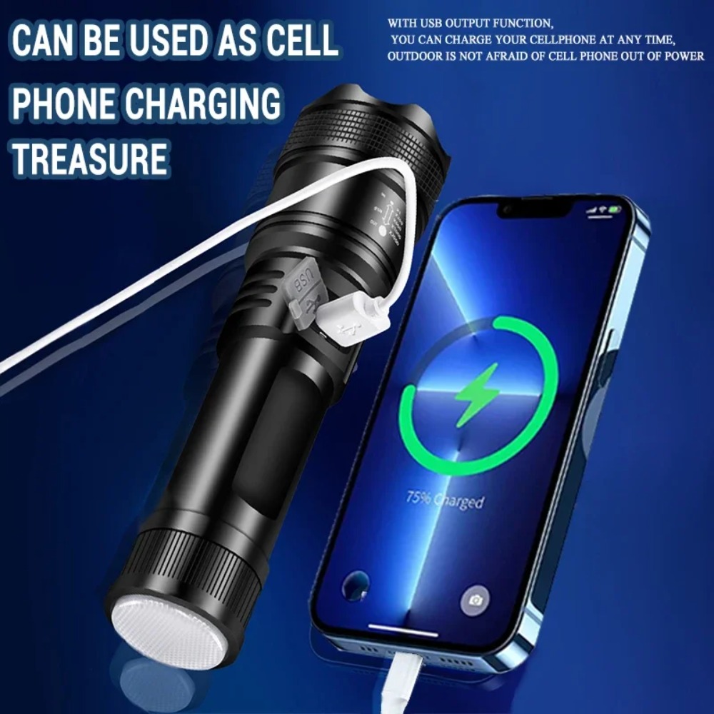 Powerful LED Flashlight USB Re - Outdoor Lighting Bollards のレビューと価格