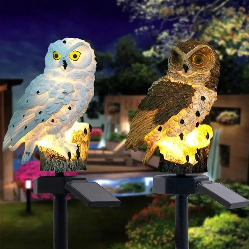 Solar Owl Statue Garden Light  - Outdoor Lighting Yard のレビューと価格
