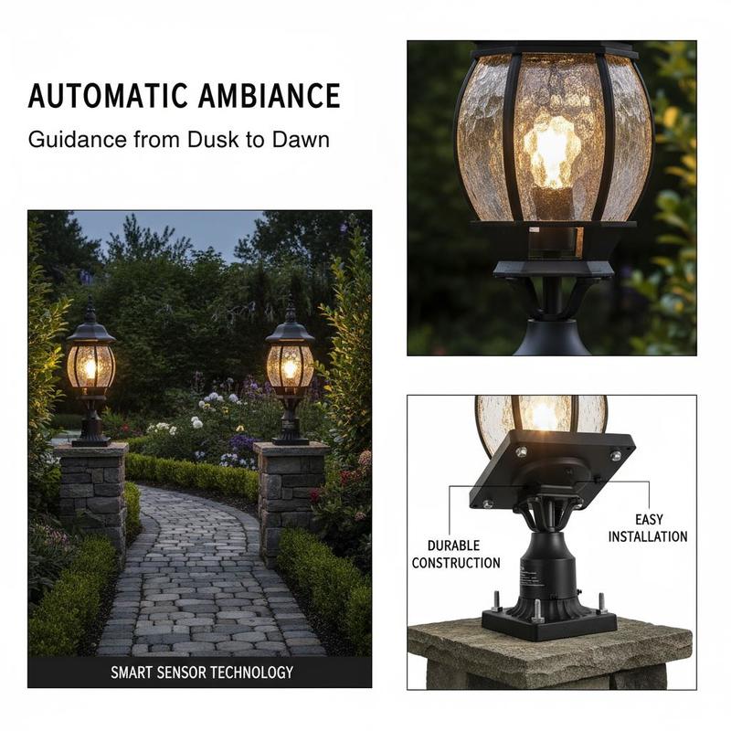 2-Pack Exterior Pillar Lantern - Outdoor Lighting Yard のレビューと価格