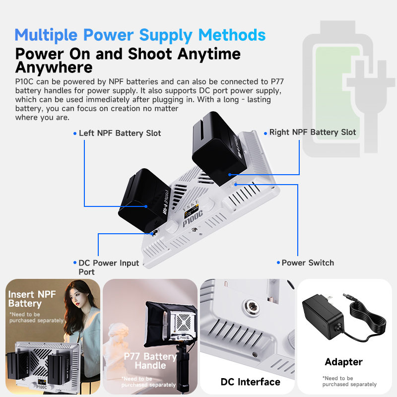 P100C Lightweight 100W Full-Co - Outdoor Lighting Video Shooting のレビューと価格