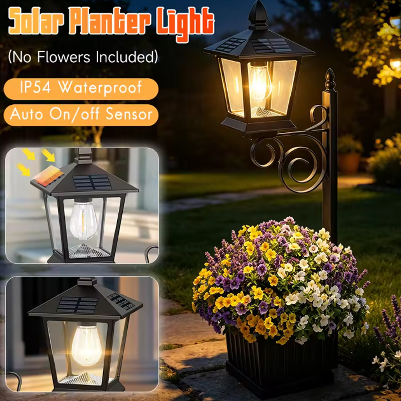 2-in-1 Solar Garden Planter La - Outdoor Lighting Garden のレビューと価格