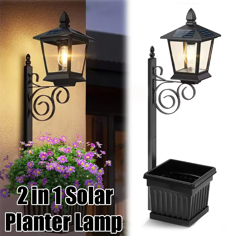 Solar Powered 2-in-1 Flower Po - Outdoor Lighting Garden のレビューと価格