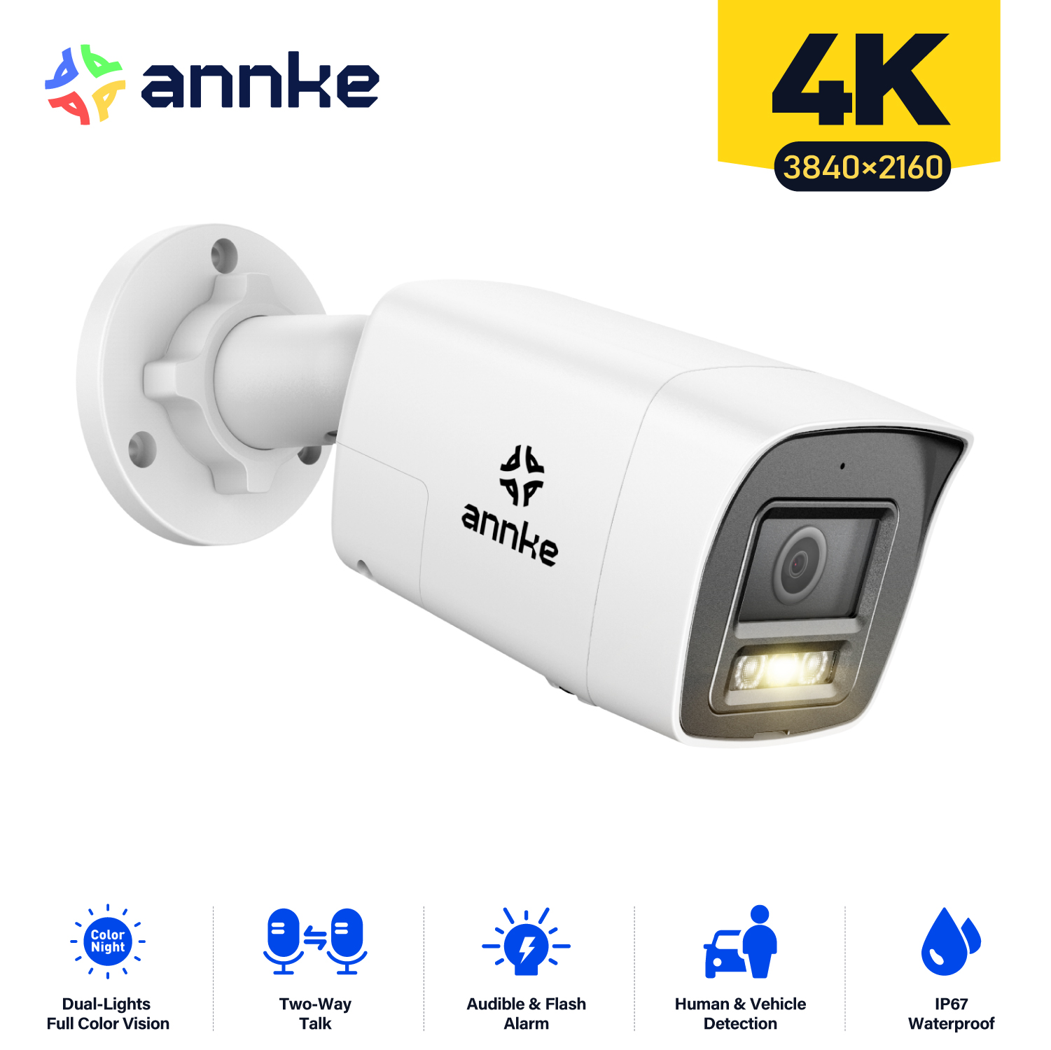 Annke 8MP 4K HD IP Security Ca - Outdoor Lighting Under Roof のレビューと価格