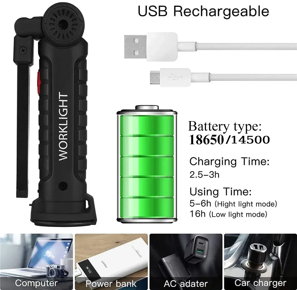 LED COB Flashlight USB Recharg - Outdoor Lighting Bollards のレビューと価格