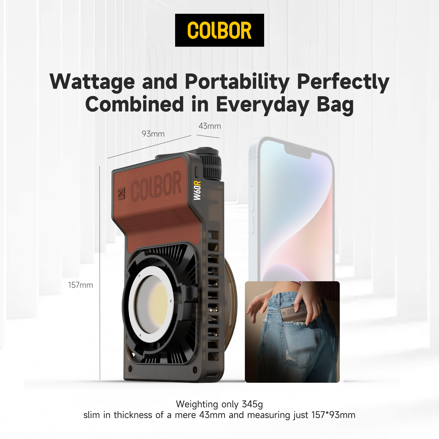 Colbor Wonder W60 RGB LED Vide - Outdoor Lighting Video Shooting のレビューと価格