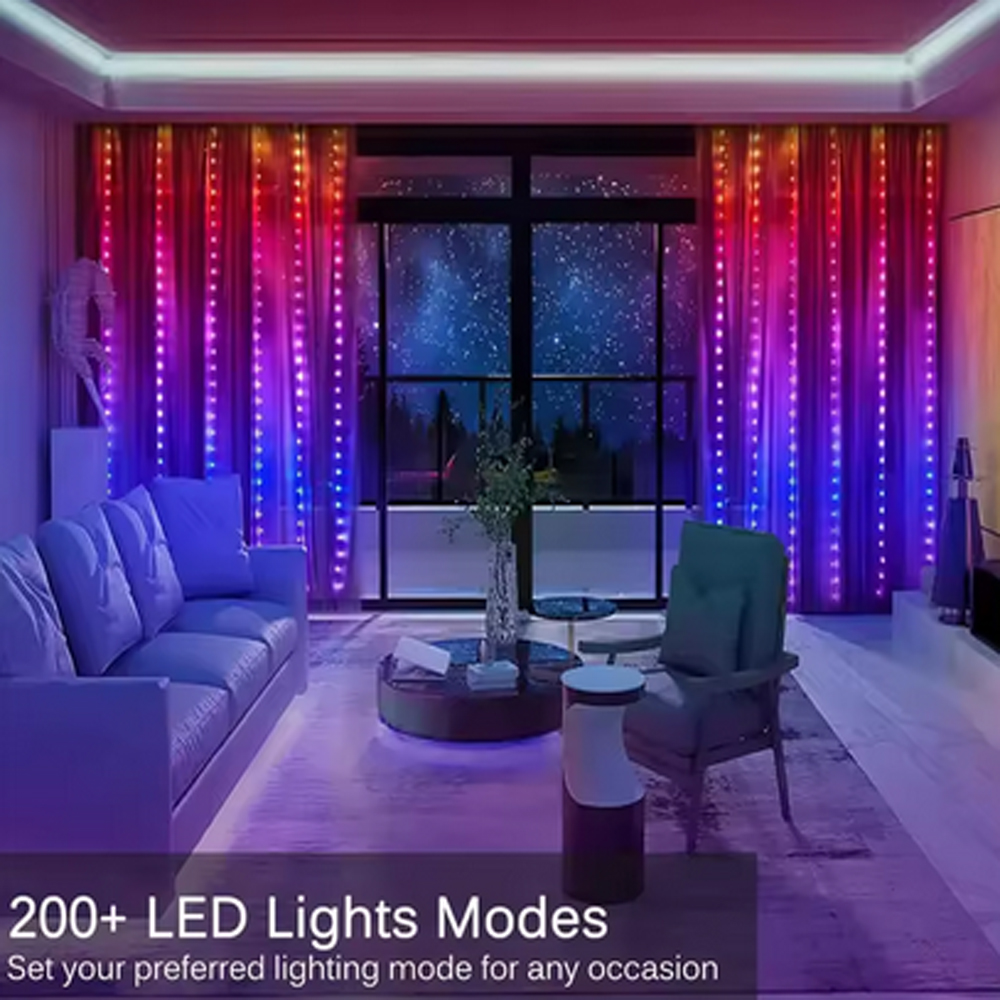 3M RGB Smart LED Curtain Light - Outdoor Lighting For Christmas のレビューと価格