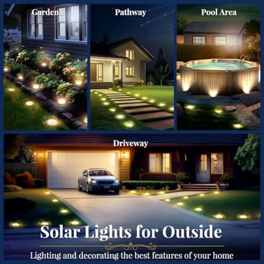 Solar Ground Lights Solar Ligh - Outdoor Lighting Garden のレビューと価格
