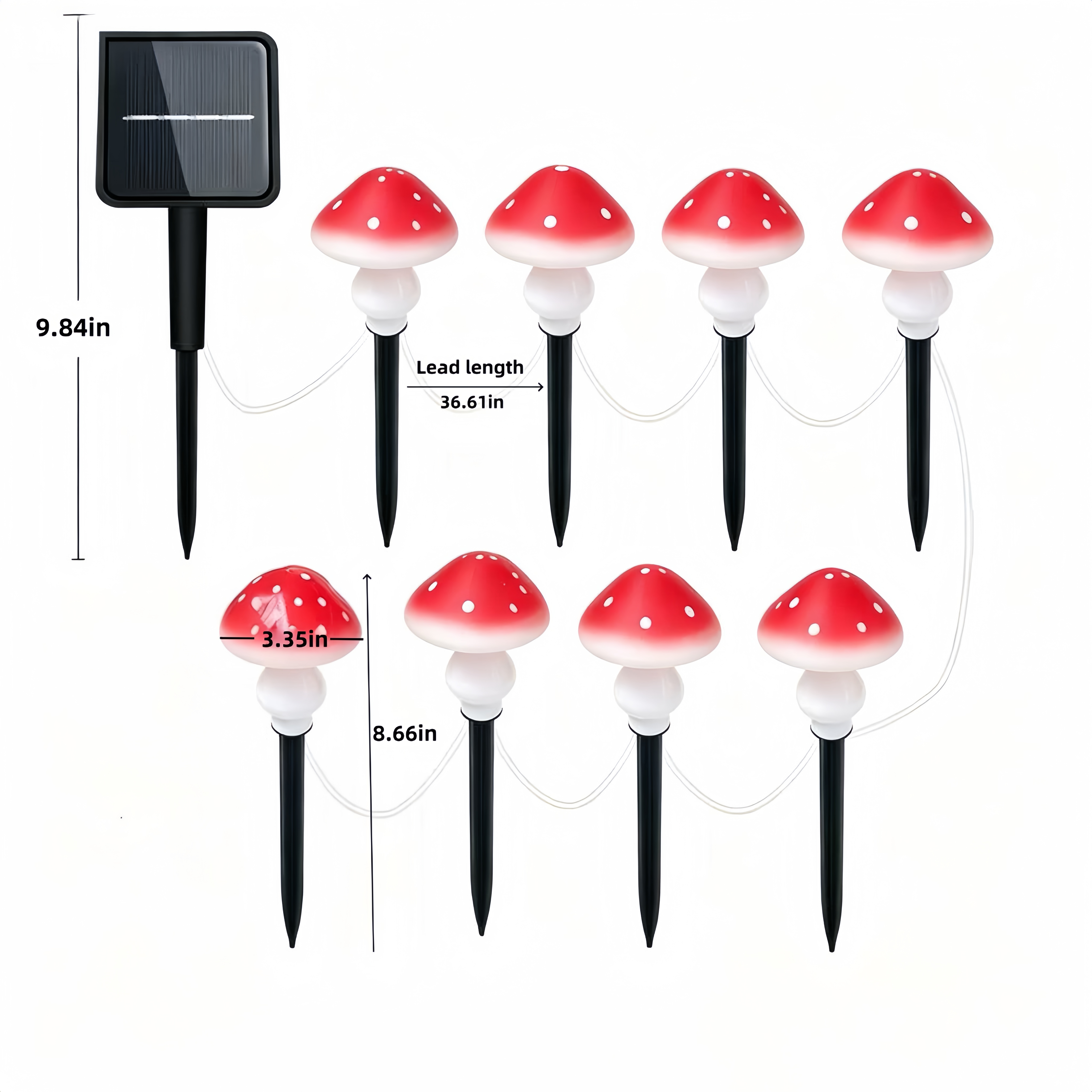 Solar Mushroom String Lights W - Outdoor Lighting For Christmas のレビューと価格