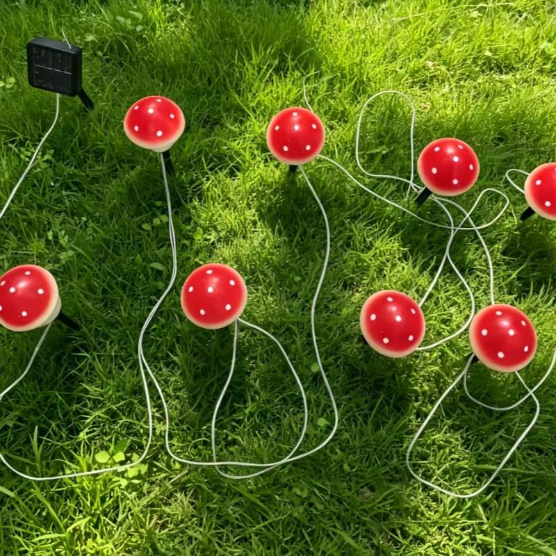 Solar Mushroom String Lights W - Outdoor Lighting For Christmas のレビューと価格