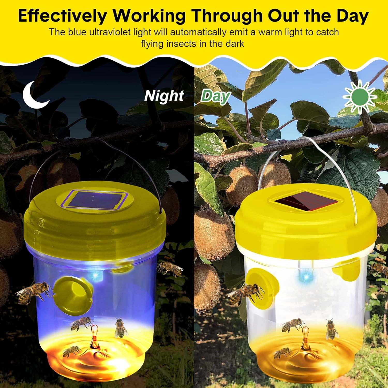1-6PCS Solar Wasp Trap Waterpr - Outdoor Lighting Solar Panel のレビューと価格